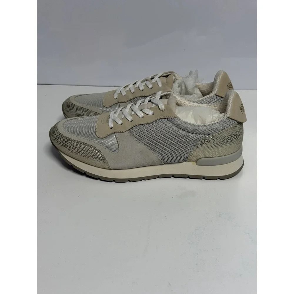 MR. B's By Aldo Shoes Mens Size 8 Beige  Leather Casual Sneakers Gum Sole New